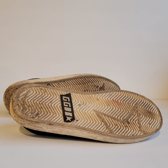 Golden Goose Vulcanized Leather Black Suede Lowtop Sneakers Star GGDB Size 40 - Picture 16 of 16